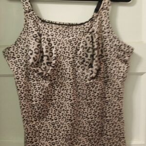 Ruby Ribbon cami size 48 cream with brown, gently used